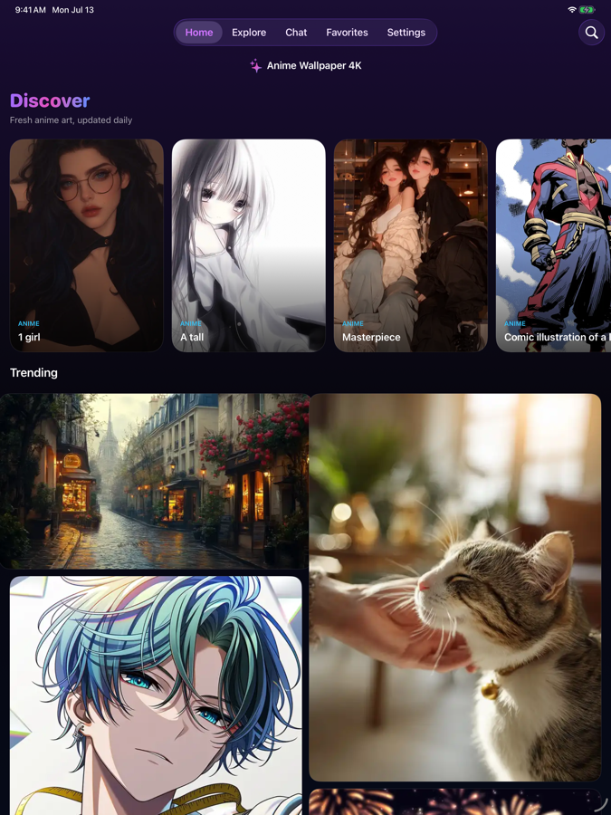 Anime Wallpaper 4K on iPad